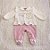 Macacão Bebê Menina - Lilás Bordado - 100% Suedine Luxo - Imagem 1