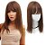 Topo de Cabelo Liso Feminino Natural com Franja - Imagem 1