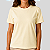 Blusa Amarelo Creme Lisa Básica Feminina Algodão - Imagem 1