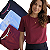 Trio Elegance-Preta,Marsala e Branca-Blusas Básicas Femininas Algodão - Imagem 1