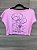 Blusa Kids cropped em malha ginasta - Imagem 1