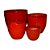 CJ. DE VASOS VIETNAMITA VERMELHO - 4 PCS - Imagem 1