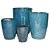 CJ DE VASOS VIETNAMITA AZUL PETROLEO - 04 PCS - Imagem 1