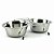Comedouro Duplo Cães E Gatos Inox Suspenso Filhote 240 ml - Imagem 1
