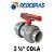 Válvula Registro Esfera Cpvc 2 1/2" Cepex - 2 Vias 73mm (Cola) - Imagem 2