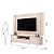 BANCADA COM PAINEL 218CM ARETA OFF WHITE/OFF WHITE DJ - Imagem 4