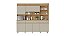 KIT COZINHA 6 PORTAS 3 GAVETAS 220CM 100% MDF REALEZA CARVALHO-GREIGE NESHER - Imagem 2