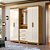ROUPEIRO 5 PORTAS 3 GAVETAS 907032 ELDORADO FREIJO/OFF WHITE COM ESPELHO MOVAL - Imagem 1