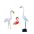 kit 3 formas abs flamingo e garça e mini flamingo para gesso e cimento - Imagem 2