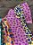 Vestido Infantil Onça Colorida em Viscose - Imagem 3