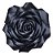 Rosa de Cabelo Preta para Pomba Gira em Cetim - Imagem 1