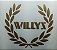 KIT ADESIVO EM "DTF UV" - WILLYS - LOGO LAUREADO - Imagem 1