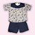 PIJAMA CURTO FEMININO - GATO AZUL - Imagem 1