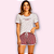 PIJAMA SHORT DOLL FEMININO - BORDÔ - Imagem 1