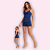 PIJAMA SHORT DOLL FEMININO - AZUL LISO - Imagem 1