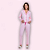 PIJAMA AMERICANO LONGO - ESTRELA ROSA - Imagem 1
