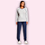 PIJAMA LONGO FEMININO - CINZA MESCLA - Imagem 1