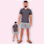 PIJAMA CURTO MASCULINO - GRAFITE - Imagem 1