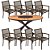Conjunto de Mesa Perpétua com 8 Cadeira em Tela Sling - Imagem 1