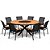 Conjunto de Mesa Cactos em Madeira com 8 Poltronas - Imagem 1