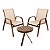 Kit com 2 Poltronas Lótus Premium + Mesa Lateral - Imagem 1