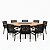 Conjunto de Mesa Perpétua em Madeira com 8 Poltronas - Imagem 1