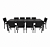 Conjunto de Mesa Retangular Margarida com 10 Cadeiras - Imagem 1