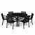 Conjunto de mesa Perpétua Giro Externo com 6 Poltronas - Imagem 1