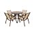Conjunto de mesa Lótus Tampo Liso com 4 Cadeiras e Ombrelone - Imagem 2