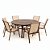 Conjunto de mesa Lótus Giro Interno com 6 Cadeiras - Imagem 1