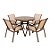 Conjunto de mesa Lótus Tampo Liso com 4 Poltronas - Imagem 1