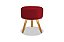 PUFF REDONDO - TEC VERMELHO VELUDO - ESTOFAMART - Imagem 1