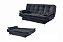 SOFA CAMA PARIS - PE CROMADO- PRETO LISO - Imagem 2