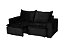 SOFA RETR DUBAI 184CM - LISO PRETO - AREZZO - Imagem 1