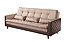 SOFA CAMA VIENA LINHO BEGE/2274 C/ KORINO MARROM/2239 LUXURY - Imagem 1