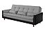 SOFA CAMA VIENA LINHO CINZA/2275 C/ KORINO PRETO/2238 LUXURY - Imagem 1