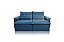 SOFA RETR VALENCIA 250CM VEL AZUL/529 - JC ESTOFADOS - Imagem 1