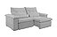 SOFA RETR VALENCIA 210CM VEL PRATA/562 - JC ESTOFADOS - Imagem 1