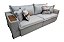 SOFA RETR CAPRI 250 LINHO SAT CINZA/07 - INNOVE - Imagem 1