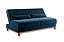 SOFA CAMA DUNA VELUDO AZUL - VIERO - Imagem 1