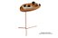 MESA SOFA ORG COURO CAST/BRONZE - JB - Imagem 1