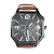 Relogio Steel Back Stainless Couro Marrom - Imagem 1