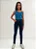 Calça Skinny Jeans Feminina Juvenil Azul Escuro Cintura Alta MMS STORE - Imagem 4