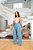 Calça Pantalona Wide Leg Jeans Feminina Lavagem Clara - Imagem 5