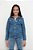 Jaqueta Jeans Feminina Tradicional Juvenil Confortável - Imagem 3