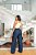 Calca Wide Leg Pantalona Jeans Com Elástico Na Cintura - Imagem 6