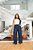 Calca Wide Leg Pantalona Jeans Com Elástico Na Cintura - Imagem 5