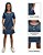 Vestido Jeans Menina Juvenil Com Botões Bolsos Blogueirinha - Imagem 3