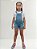 Macacão Jardineira Feminino Jeans Infantil Shorts Curto - Imagem 1