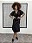 Vestido Drapeado Frente - PRETO - Imagem 1